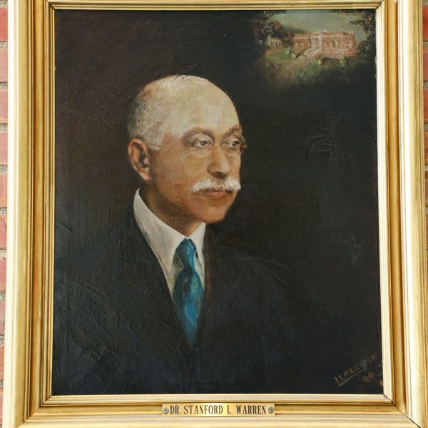 Painted portrait of Dr. Stanford L. Warren