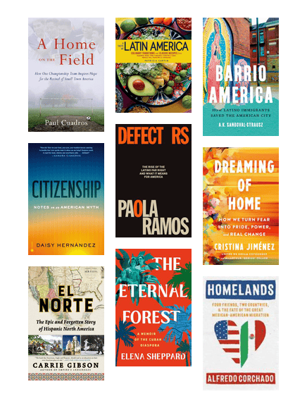 Covers of non-fiction books about the generations of Hispanic Americans who have positively influenced and enriched our nation and society.